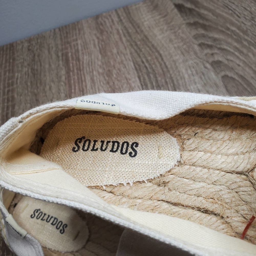 SOLUDOS White Round Toe Slip On Platform Smoker Espadrille Shoes Sz 5.5 - Picture 8 of 10